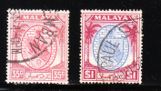 Negri Sembilan Malaya 1949-55 Arms 2v Used - Negri Sembilan