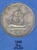 1949 Canada SILVER Dollar " Sailing Vessel Newfoundland " In Very Nice Condition - Canada