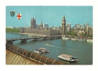 Cp, Angleterre, Londres, Houses Of Parliament Et Westlubster Bridge From County Hall, Voyagée 1980 - Houses Of Parliament