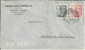 MARID CC A USA CON MAT HEXAGONAL CORREO AEREO MADRID 1946 - Storia Postale