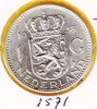 @Y@  Nederland  1 Gulden   Juliana  1958   Zf/pr    (1571)  Zilver - 1948-1980 : Juliana