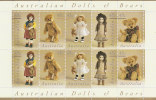 Australia 1997 Dolls& Bears   Sheetlet MNH - Hojas, Bloques & Múltiples