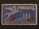 SAN MARINO Espressi-1947-48- "Cavallo Alato Sopr." £. 60 Su 30 MNH** (descrizione) - Nuevos