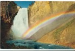 USA , Rainbow In Spray, Lower Yellowstone Falls, Wyoming, 1963 Used Postcard [P8270] - Yellowstone