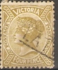VICTORIA - VICTORIA 4d BROWN-PURPLE USED ON PAPER - Used Stamps