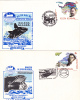 GROENLANDA WHALE, BLACK WHALE, POLAR PHILATELY, 2X, 1987, SPECIAL COVER, OBLITERATION CONCORDANTE, ROMANIA - Wale