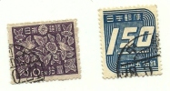 1947 - Giappone 370 + 372 Ordinaria C1437, - Gebraucht