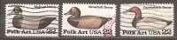 Usa. Scott # 2138-40 Used. Duck Decoys 1985 - Gebruikt