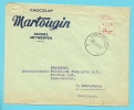 Brief Met Roodfrankeering H114 Met Stempel BORGERHOUT Met Hoofding " CHOCOLAT MARTOUGIN / ANVERS " - Andere & Zonder Classificatie