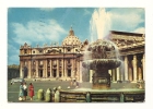 Cp, Cité Du Vatican, La Place St-Pierre Et La Fontaine Du Bernini, Voygaée 1964 - Vaticano (Ciudad Del)