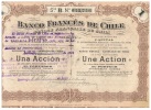 BANCO FRANCES DE CHILE / BQUE FRANCAISE DU CHILI  (SANTIAGO 1917) - Bank En Verzekering