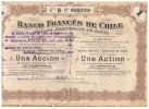 BANCO FRANCES DE CHILE / BQUE FRANCAISE DU CHILI  (SANTIAGO 1917) - Banco & Caja De Ahorros