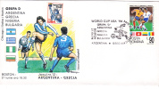 FOOTBALL WORLD CUP, USA, 1994, SPECIAL COVER, OBLITERATION CONCORDANTE, ROMANIA - 1994 – USA