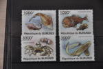 G 016 ++ REP. BURUNDI 2009 FISHES SHARK CRAB KRAB HAAI VISSEN POSTFRIS MNH ** - Ungebraucht