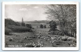 POSTCARD CONISTON FIELDS FLOWERS LAKE DISTRICT CUMBRIA RPPC REAL PHOTO - Other & Unclassified
