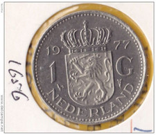 @Y@  Nederland  100 Cent  /  1 Gulden  Juliana  1977  Unc   (1656) - 1948-1980 : Juliana