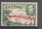 CEYLON, 1937 30c (wmk Sideways) FU, Cat £3.50 - Ceylon (...-1947)