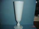 Vase Opaline Blanc H:21,5,diam 7,5 Cms - Vidrio & Cristal