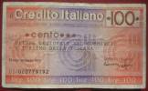 100 Lire 10.3.1976 Credito Italiano (Unione Regionale Del Commercio E Turismo Della Toscana) - [10] Chèques