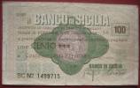 100 Lire 25.10.1976 Banco Di Sicilia (Confesercenti Firenze) - [10] Scheck Und Mini-Scheck