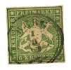 1859 - Wuerttemberg - Antichi Stati Tedeschi 13 Stemma - Oblitérés