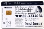 TELECARTE T 12 DM - SUN DIRECT - 09/98 - A + AD-Serie : Pubblicitarie Della Telecom Tedesca AG