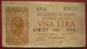 1 Lira 20.3.1935 (WPM 29a) Ausgabe 1944 - Italia – 1 Lira
