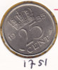 @Y@   Nederland   Kwartje  25 Cent  1955  Pr    (1751) - 1948-1980 : Juliana