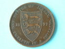 1877 H - 1/12th Shilling / KM 8 ( Uncleaned Coin - For Grade, Please See Photo ) ! - Jersey
