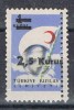 Sello Media Luna Roja, TURQUIA, Variedad Dentado 2,5 K Sobre 1 ** - Charity Stamps