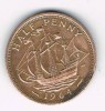 Moneda  GRAN BRETAÑA, 1/2 Penny 1964. Ship - C. 1/2 Penny