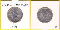 CINQUIÈME RÉPUBLIQUE - 2 FRANCS JEAN MOULIN 1993 - Gedenkmünzen