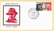 - Enveloppe Timbre 1f - Hommage Jean Moulin- 27 Novembre 1983 - XXX° Anniversaire De La Libération - Souvenir Blocks & Sheetlets