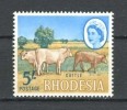 RHODESIE SUD  1966  N° 141** Neuf Ier Choix. Sup.  Cote 3.70 € (Faune. Fauna. Animaux, Animals. Boeufs) - Zimbabwe (1980-...)