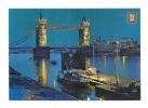 Cp, Angleterre, Londres, Vue Nocturne Du Pont De La Tour Et Fleuve Tamise - River Thames