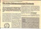 Finnland, Bahnpost 1870-883. Stationsnummern Und Hinweise Auf Raritäten (3 DIN A 4 Seiten). - Philately And Postal History