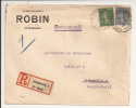 V905 - STRASBOURG 1 - BAS RHIN - 1923 - Entête ETS ROBIN - Recommandé Tarif 60 Ctes - Type SEMEUSE - - Autres & Non Classés