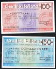 Italia Coppia Miniassegni FDS Credito Italiano £. 100 E £. 150 - 18.3.76 (doppia Scansione) - [10] Checks And Mini-checks