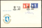 Czeslaw Slania. Greenland 1989. Queen Margrethe II. Michel 189-90 FDC.  Signed. - FDC