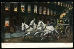 1908 USA Postcard. Fireman, Firemen, Fire, Car, Horses.  (T43003) - Sapeurs-Pompiers
