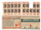 Carnet De 19 Timbres Contre La Tuberculose, Calmette, 1934, Nestle, Lait, Bledine, Blecao, Heudebert, Pas De Calais - Antitubercolosi