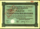 1927 Vereinigte Lack- Und Farbenfabriken Aktiengesellschaft Brockwitz - 1000 Einhundert Reichsmark - Industrie