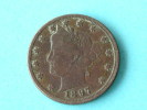 1897 Nickel - V Cents Below / KM 112 ( Uncleaned - For Grade, Please See Photo ) ! - 1883-1913: Liberty (Liberté)