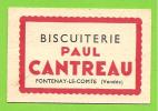 85 - FONTENAY LE COMTE - Biscuiterie Paul Cantreau - Mini Carte à Jouer Publicitaire (As De Coeur) - Cartes à Jouer Classiques