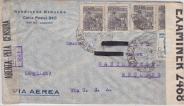 BRASIL - 1944 - ENVELOPPE Avec DOUBLE CENSURE De RIO Pour MANCHESTER (GB) Via USA - Brieven En Documenten