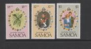 Yvert 495 / 497 ** Neuf Sans Charnière MNH Mariage Lady Diana - Samoa (Staat)