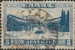 GREECE 1934 Athens Stadium Entrance - 8d Blue FU - Usati