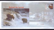 BEAR, OURS, WINTER VIEW, 2001, COVER STATIONERY, ENTIER POSTAL, UNUSED, ROMANIA - Bären