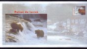 BEAR, OURS, WINTER VIEW, 2001, COVER STATIONERY, ENTIER POSTAL, UNUSED, ROMANIA - Orsi