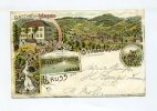1899 Lithographie Gruss Aus Ottenhöfen,Gasthof Zum Wagen, Edelfrauengrab, Mummelsee - Hochschwarzwald